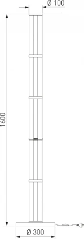 Торшер колонна Eurosvet Stark 80537/1 латунь (LED, 220V, выключатель)