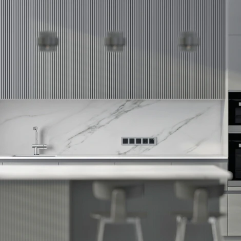 Рамка на 5 постов (серебро софт) Werkel W0052965 (a067789)