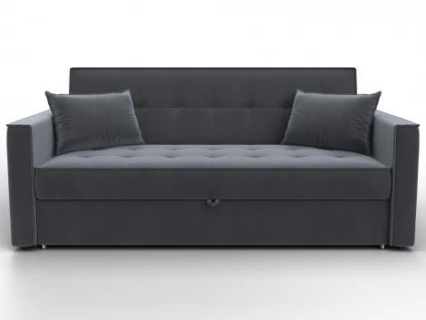 Диван прямой Лига-104 (160) (ЛДСП,Брус,Фанера,Велюр/Серый) Лига Диванов 134887