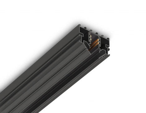 Шинопровод магнитный для монтажа в натяжной ПВХ потолок системы крепления гарпун черный Magnetic standard 48V 2м 10mm Ambrella Track System GL1945