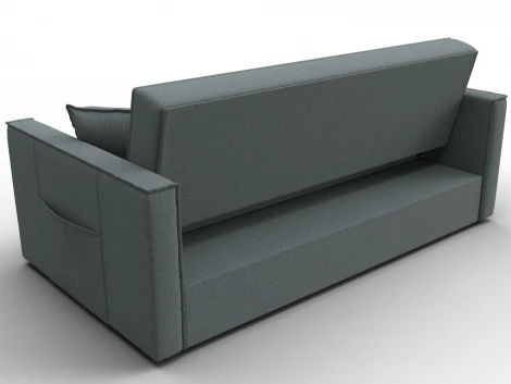 Диван прямой Лига-104 (160) (ЛДСП,Брус,Фанера,Рогожка/Серый) Лига Диванов 134876