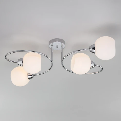Потолочная люстра на штанге Eurosvet Tulia 30136/4 хром (220V, шарики)