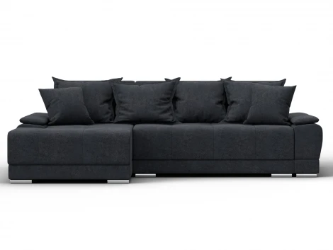 Диван угловой Лига-119 угол левый (ДСП,Брус,Фанера,ЛДС,Велюр/Темно-серый) Лига Диванов 137100L