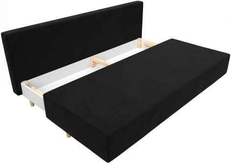 Диван прямой Лига-033 (Черный/Микровельвет) Лига Диванов арт.121083