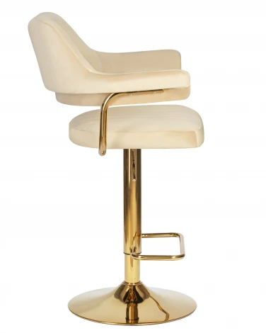 Набор 2 шт стул барный DOBRIN CHARLY GOLD (бежевый велюр (MJ9-10))