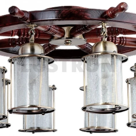 Потолочная люстра N-Light 828 828-08-03 красное дерево+бронза