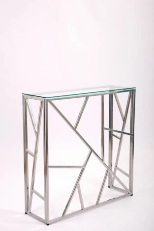 Консольный стол AllConsoles 1054-CS clear серебряный
