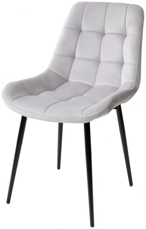 Стул ХОФМАН, цвет Серый Confetti, велюр / черный каркас