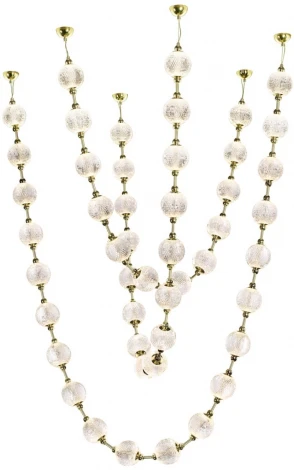 Подвесная люстра большая Crystal 5008/192L (LED, 220V, шарики, бусы)