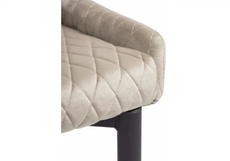 Обеденный стул на металлокаркасе Woodville Teo beige / black 15020