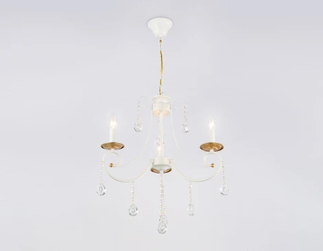 Подвесная люстра с хрусталем Ambrella Classic TR4915 (220V, подвески, на цепи, подсвечник, свеча)