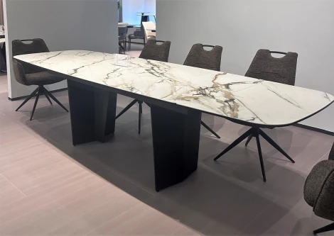 Стол MIKKEL 200 TL-188, испанская керамика / черный каркас, ®DISAUR (арт.626М05809)