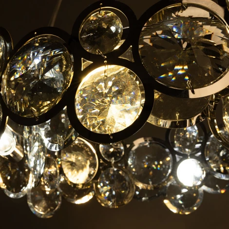 Подвесная люстра Arte Lamp Sarah A1062SP-6CC (220V, хрусталь, на тросе, круглые)