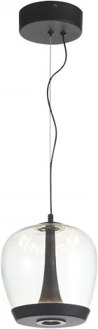 Подвесной светильник ST Luce Ripple SL6014.423.01 Черный/Прозрачный, Черный LED 1*17W (220V, на тросе)