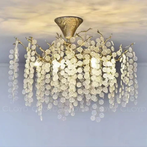 Потолочная люстра на штанге в форме ветки Cloyd Haoma 11109 (220V, ветки)