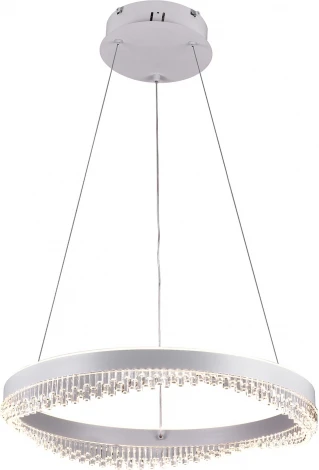 Подвесной светильник светодиодный Natali Kovaltseva Sad Queen INNOVATION STYLE 83126 PETEROLJA с пультом ДУ, моб. приложением 120W, белый, LED (регулировка яркости, 220V, на тросе, круглые, кольцо)