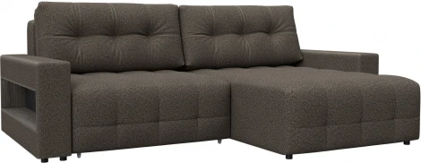 Диван угловой с полками Лига-053 НПБ Лига Диванов (Велюр) арт.128951