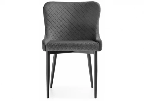 Обеденный стул на металлокаркасе Woodville Teo dark gray / black 15022