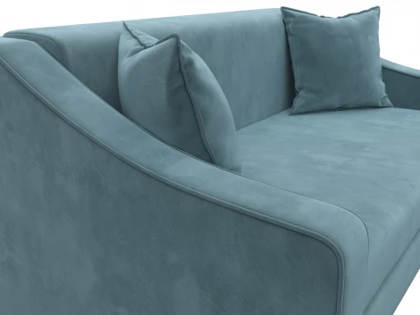 Диван прямой Лига-071 (ЛДСП,Брус,Фанера/Дерево/Велюр/Бирюзовый) Лига Диванов 129764