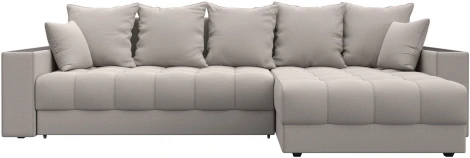 Диван угловой с декором и полкой Лига-050 НПБ Лига Диванов (Замша) арт.128616