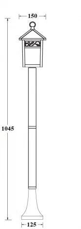 Наземный фонарь Oasis Light KRAKOV 2 87306 Gb (220V, фонарь, IP44)