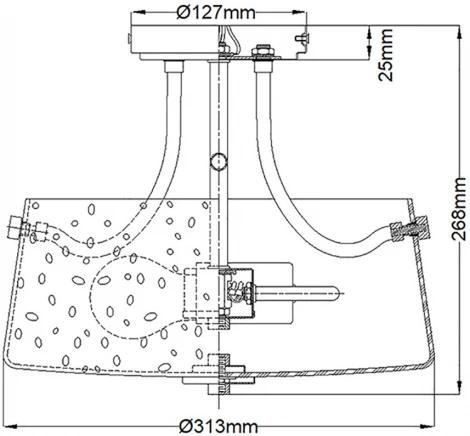 Потолочная люстра Quoizel Hollister QZ-HOLLISTER-SF-BB