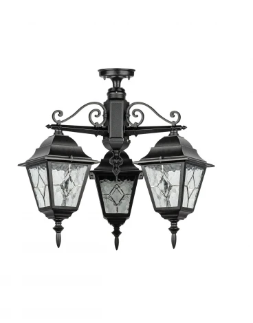 Потолочный светильник уличный Oasis Light QUADRO M lead GLASS 79970MAlgW/3 Bl (220V, IP44)