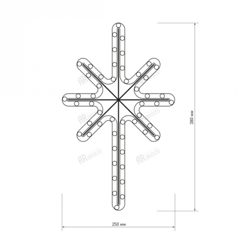 Световая фигура Ardecoled ARD-STAR 025313 (220V, снежинки, IP65)
