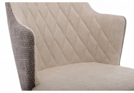 Обеденный стул Woodville Velen dark brown / beige fabric 11450
