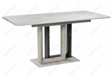 Стол на тумбе Woodville Санса 120 камень светлый / камень темный 462111