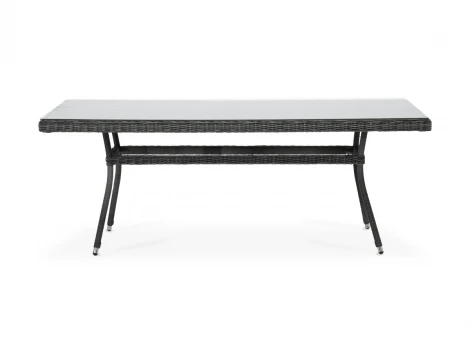 Плетеный стол из искусственного ротанга 200х90см, цвет графит 4SIS Латте YH-T4766G-2 graphite