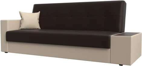 Диван-книжка Лига-020 стол справа (Коричневый,Бежевый/Экокожа) Лига Диванов арт.118541