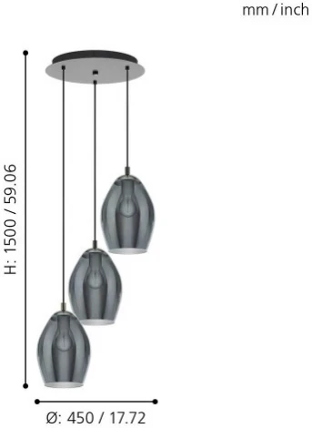 Подвесной светильник Eglo Estanys 39565 (220V, на проводе)