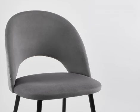 Стул MyFar Бенедикт серый велюр MF1011-1