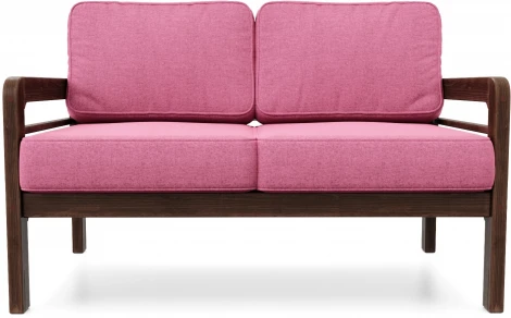 Диван Arsko прямой Бергер М орех рогожка розовая