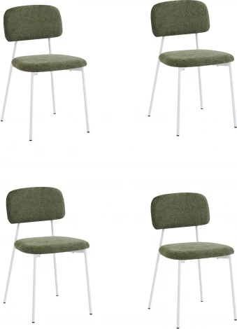 Стул Stool Group Chao зеленый белые ножки 4 шт. арт.УТ000040813