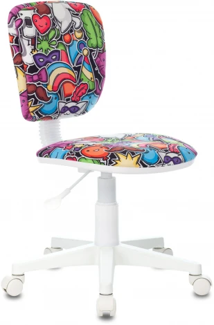 Кресло детское Бюрократ CH-W204NX мультиколор маскарад крестовина пластик пластик белый