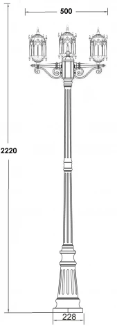 Наземный фонарь Oasis Light DELI S 89909SB Bl