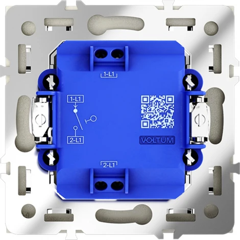 Выключатель одноклавишный (сталь) Voltum S70 VLS010105