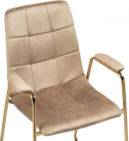Стул Woodville на металлокаркасе Lana beige / gold 15545