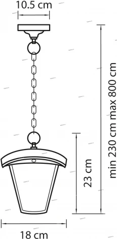 Уличный светильник подвесной Lightstar Lampione 375070 (LED, 220V, на цепи, IP54)