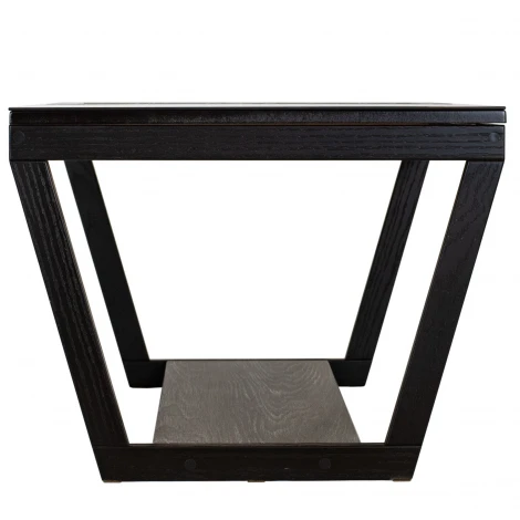 Стол журнальный BeautyStyle 31 дуб шоле графит/венге/стекло черное Mebelik 009462