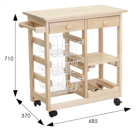 Тумба с баром и корзинами лак Mebelik 008490