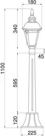 Наземный фонарь Maytoni Goiri O028FL-01BZ (220V, IP44)
