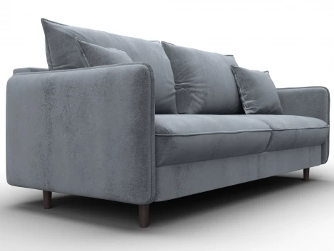 Диван прямой Лига-064 НПБ (ДСП/Дерево/Велюр/Серый) Лига Диванов 129610