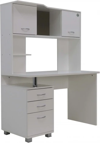 Стол компьютерный Ивару МАКСИМ-1, Белый Шёлк