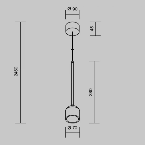 Подвесной светильник уличный IP54 LED Maytoni Apex O491PL-L8B3K (220V, на проводе, круглые)