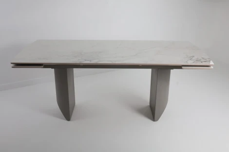 Стол ПУАНТО 200 цвет КРЕМ (BRECHA CREMA ELEGANCE), керамика / Латте каркас M-City 64412