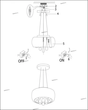 Подвесная люстра Arte Lamp Halo A7054SP-5CC