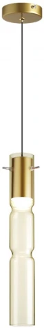 Подвесной светильник Odeon Light Scrow 5059/5LA PENDANT золотой/янтарный/металл/стекло LED 5W 3000K (220V, на проводе, круглые)